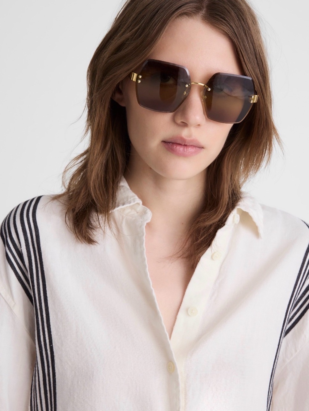 Madewell The weekender Oversized rimless sunglasses